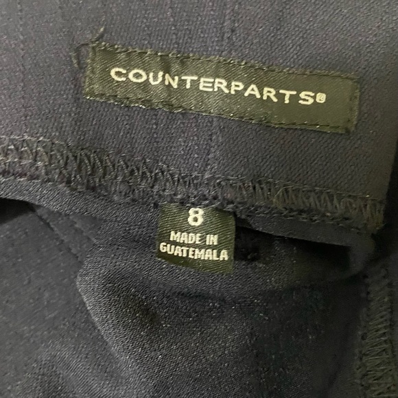 Counterparts BLACK straight leg pants. Pull-on waist 2 back pockets 2 faux front - Picture 6 of 10